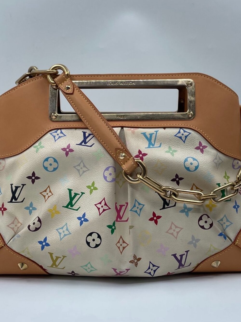 Louis Vuitton x Takashi Murakami Monogram Multicolore Judy GM in White